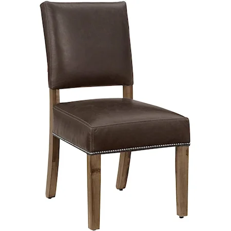 Genuine Leather Side Chair